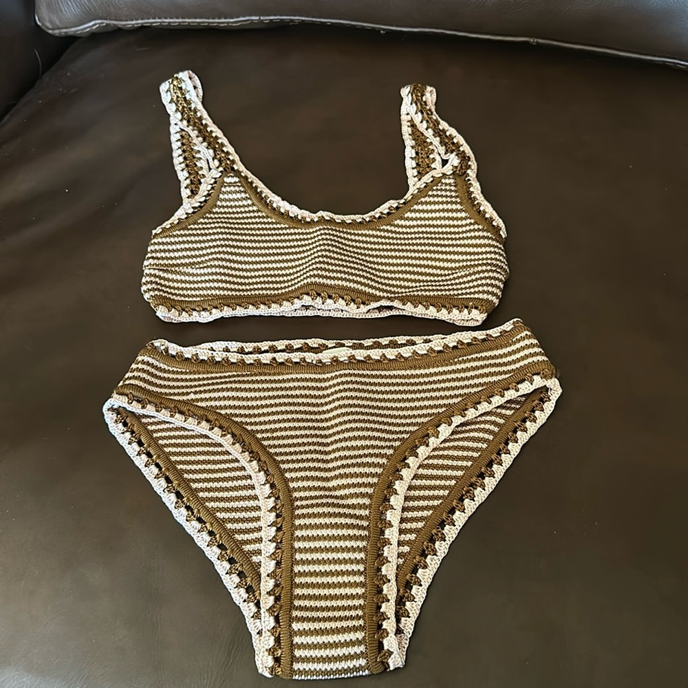 Solid & Striped Cocoa Dawn Bikini NWOT